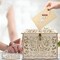 Rustic Wedding Card Box with Mr & Mrs Sign Wooden Card Box with Lock Wedding Box for Cards and Money Gift Box for Reception